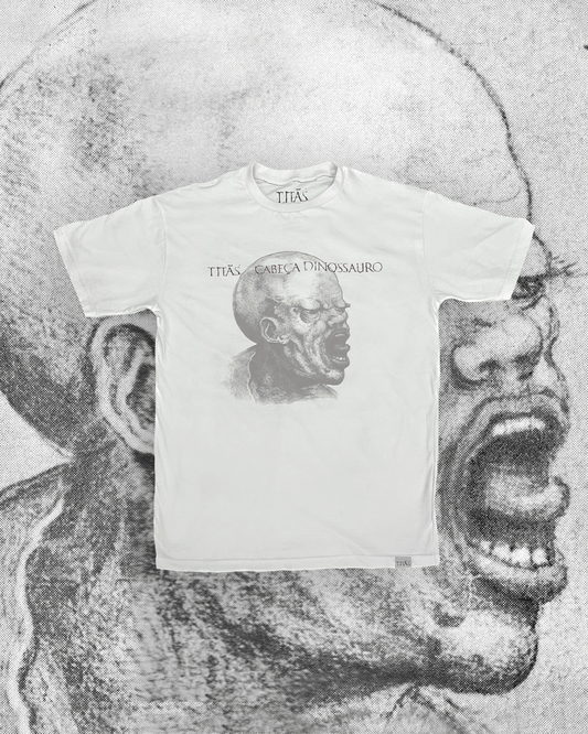 Camiseta Cabeça Dinossauro - Branca