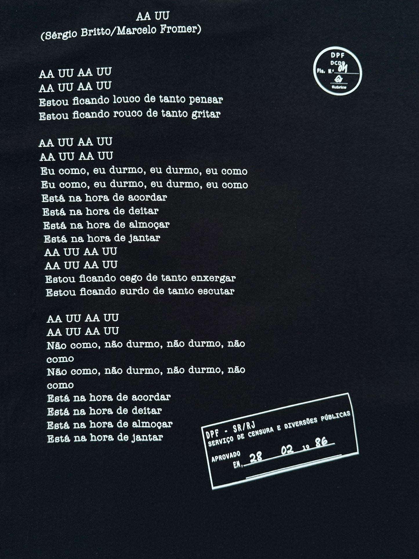 Camiseta Titãs AA UU - Edição Limitada